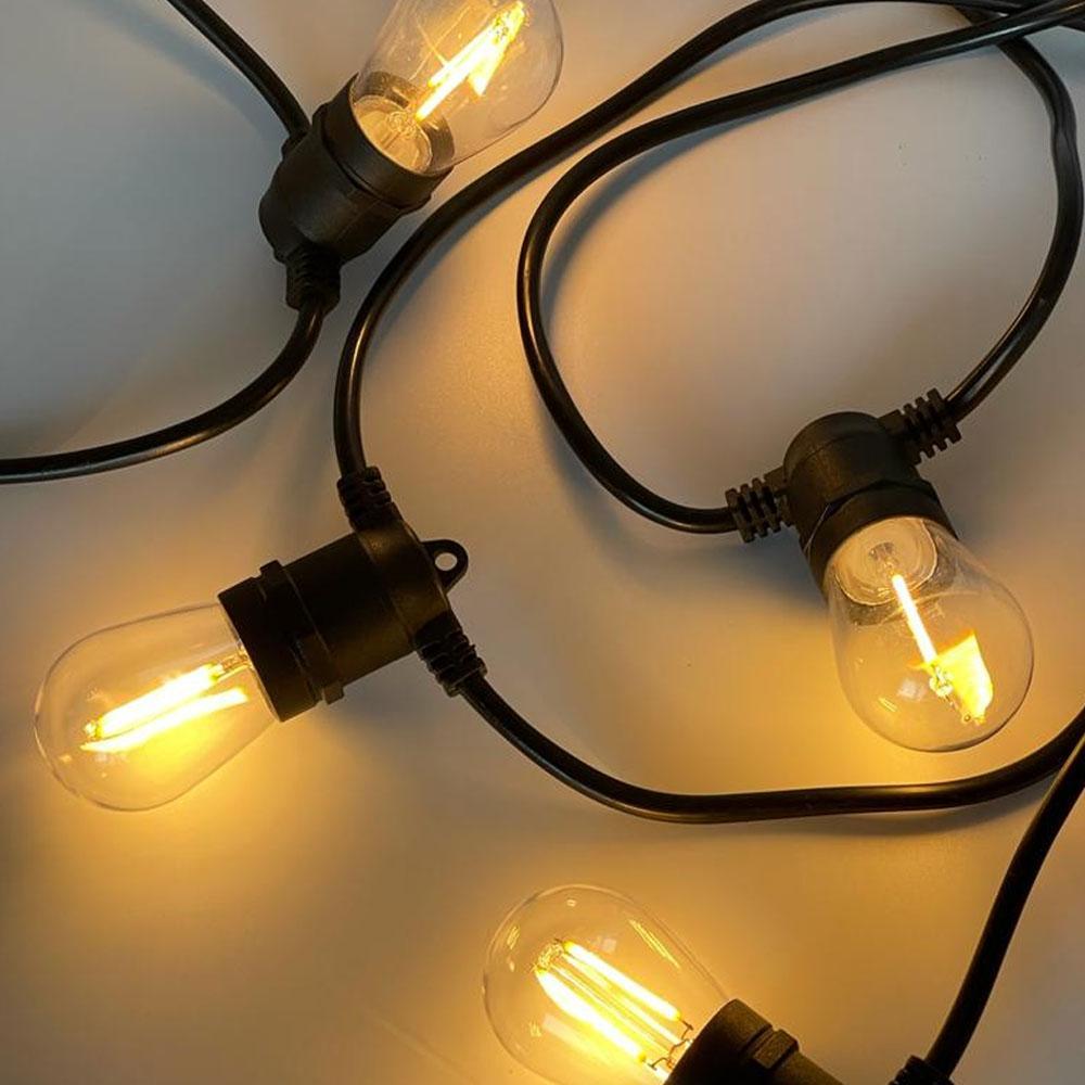 “Dekorativne LED sijalice 10m – 10 toplo belih sijalica – Vodootporne IP65”